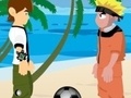 遊戲Naruto and Ben 10 play volleyball