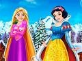 遊戲Rapunzel And Snow White Winter Dress Up