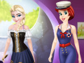 遊戲Ariel And Elsa Career Dress Up