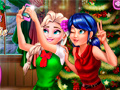 遊戲Ladybug And Elsa Xmas Selfie