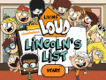 遊戲The Loud House: Lincolns List  