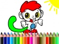 遊戲Back To School: Monkey Coloring