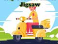 遊戲City Scooter Rides Jigsaw