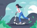 遊戲Electric Scooter Rides Jigsaw