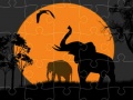 遊戲Elephant Silhouette Jigsaw