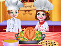 遊戲Chef Twins Thanksgiving Dinner Cooking