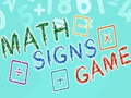 遊戲Math Signs Game