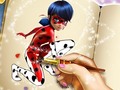 遊戲Dotted girl coloring book