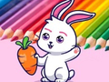 遊戲Coloring Book: Rabbit Pull Up Carrot