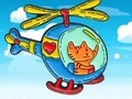 遊戲Coloring Book: Cat Driving Helicopter