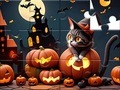 遊戲Jigsaw Puzzle: Halloween Cat