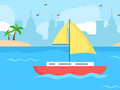 遊戲Coloring Book: Boat On Sea