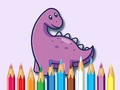 遊戲Coloring Book: Dinosaur With Flowers