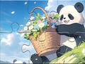 遊戲Jigsaw Puzzle: Basket Flower Panda
