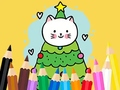 遊戲Coloring Book: Cats And Christmas Tree