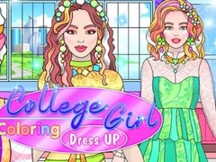 遊戲College Girl Coloring Dress Up