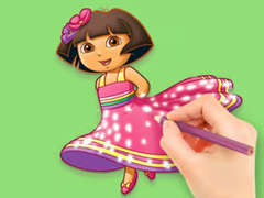 遊戲Coloring Book: Dora Prepare Party