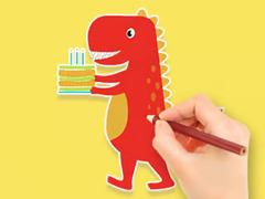 遊戲Coloring Book: Dinosaur Birthday