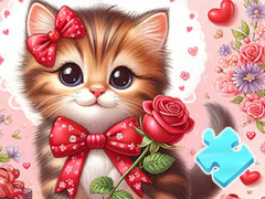 遊戲Jigsaw Puzzle: Bowknot Cat