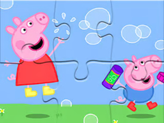 遊戲Jigsaw Puzzle: Peppa Pig Blow Bubbles