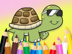 遊戲Coloring Book: Sunglasses Turtle