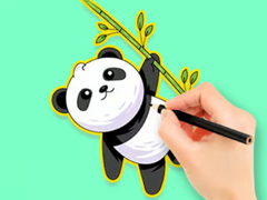 遊戲Coloring Book: Panda Eat Bamboo