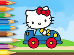遊戲Coloring Book: Hello Kitty Driving Car