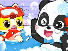 遊戲Jigsaw Puzzle: Baby Panda Shower Time