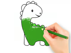 遊戲Coloring Book: Lovely Baby Dinosaur