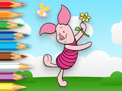 遊戲Coloring Book: Piglet Holds Toy Windmill