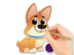 遊戲Coloring Book: Dog With Toy