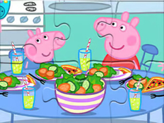 遊戲Jigsaw Puzzle: Peppa Dinner Time