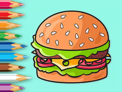 遊戲Coloring Book: Delicious Hamburger