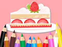 遊戲Coloring Book: Strawberry Cake