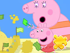 遊戲Jigsaw Puzzle: Peppa Pig Making Sand