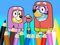 遊戲Coloring Book: Bluey Flossing Grannies