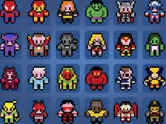 遊戲Pictures By Numbers Superheroes