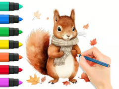 遊戲Coloring Book: Autumn Squirrel