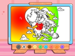遊戲Coloring Book: Halloween Little Witch