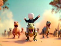 遊戲Stickman: Dinosaur arena