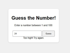 遊戲Number Guessing Game