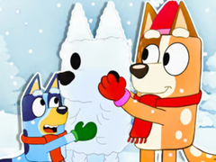 遊戲Jigsaw Puzzle: Bluey Christmas Snowman