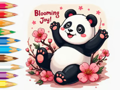 遊戲Coloring Book: Little Panda Cherry Blossoms