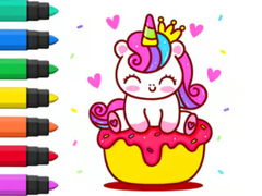 遊戲Coloring Book: Unicorn Cupcake