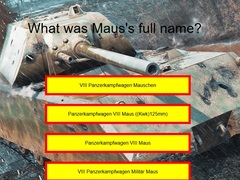 遊戲Tank Quiz: Maus