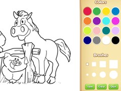 遊戲Farm Animals Coloring Book for Kids