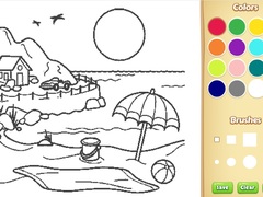 遊戲Beach Coloring Book For Kids