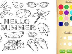 遊戲Hello Summer Coloring Book for Kids