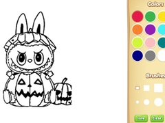 遊戲Halloween Labubu Coloring & Drawing Game
