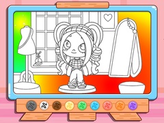遊戲Coloring Book: Avatar Girl Dress Up Shopping
